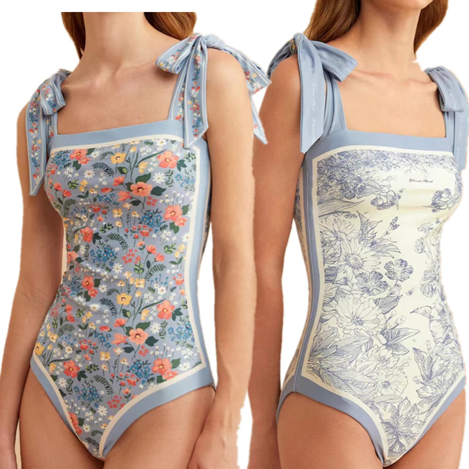 Reversible Sexy One Piece Swimsuit for Women - Tummy Control Floral Bathing Suit - Perfect for Beach Vacations, Pool Parties & Summer Getaways