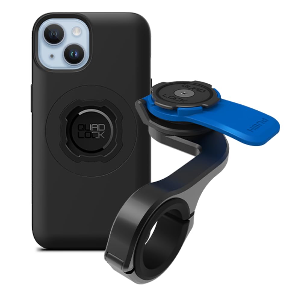 Quad Lock Pro Bike Handlebar Mount for iPhone 14 with MAG Case - Secure Cycling Phone Holder for Road Bikes & Mountain Biking