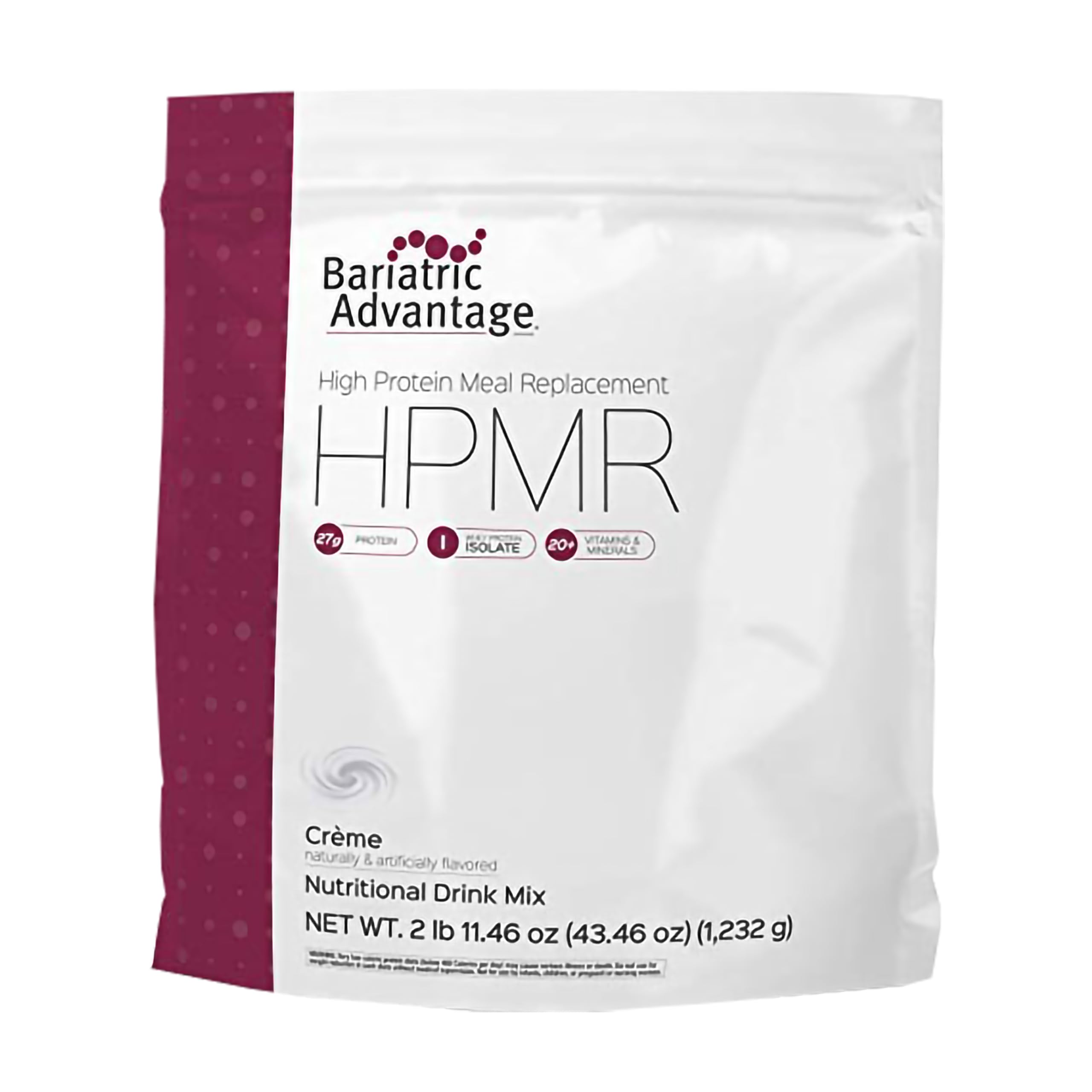 Bariatric Advantage High Protein Meal Replacement Shake - Whey Protein Isolate Powder for Gastric Bypass & Sleeve Surgery - 27g Protein, Lactose Free, Vanilla Creme Flavor (28 Servings) - Ideal for Post-Bariatric Nutrition & Weight Management Support