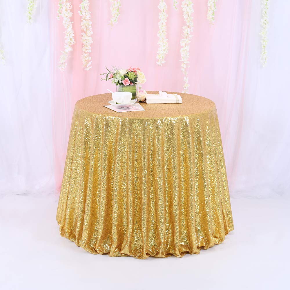 Gold Sequin Tablecloth 72
