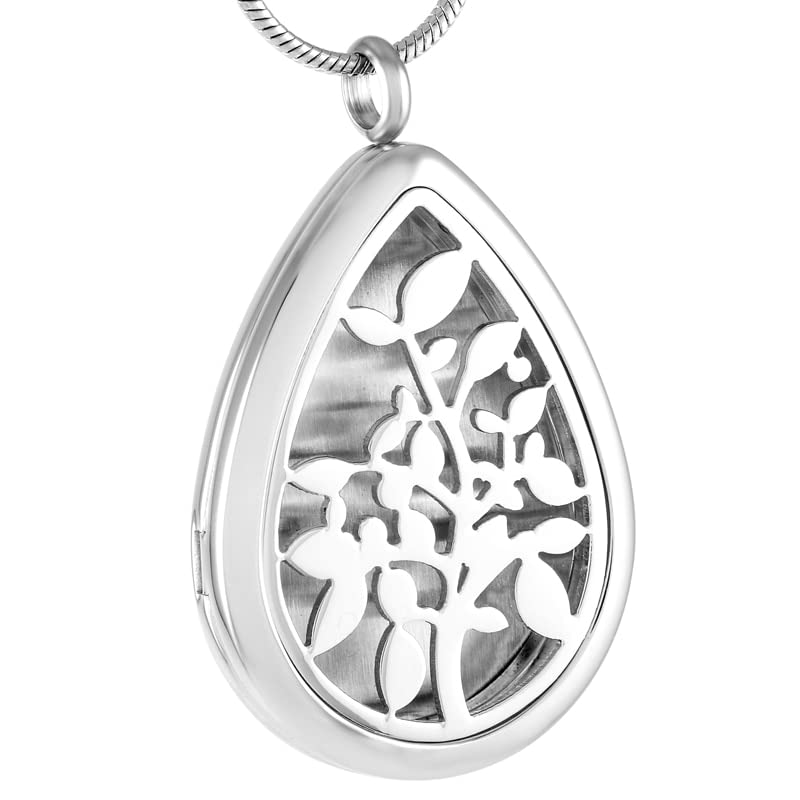 **BIAIHQIE Stainless Steel Essential Oil Diffuser Pendant - Tree of Life Locket Necklace with Magnetic Closure & Free Pads | Aromatherapy Jewelry for Relaxation, Meditation, and Daily Wear**