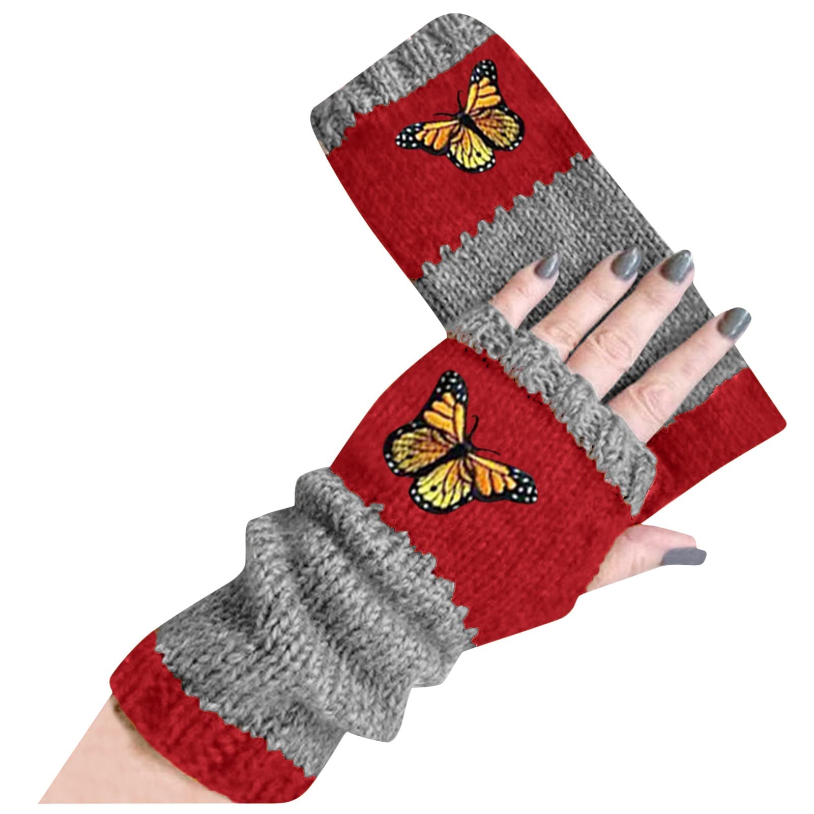 Women's Handmade Wool Flower Crochet Gloves - Warm Winter Mittens for Women - Perfect for Cold Weather, Outdoor Activities & Gift Giving