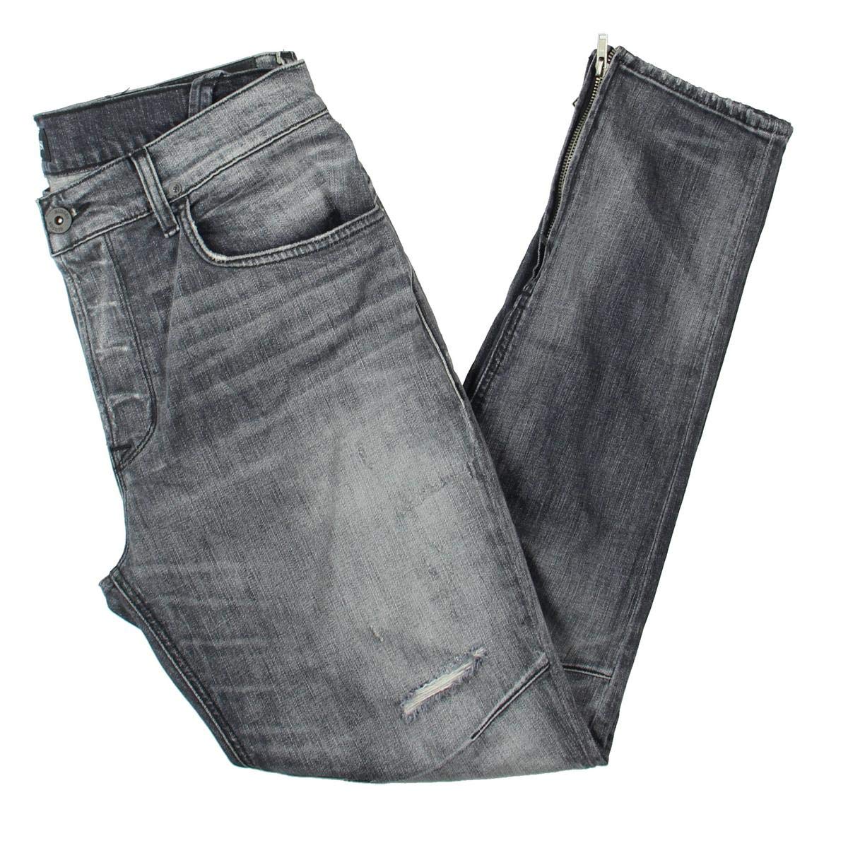 HUDSON Men's Vaughn Skinny Ankle Zip Jeans - Slim Fit Stretch Denim Pants for Casual Wear & Night Out | Comfortable & Stylish Men's Fashion