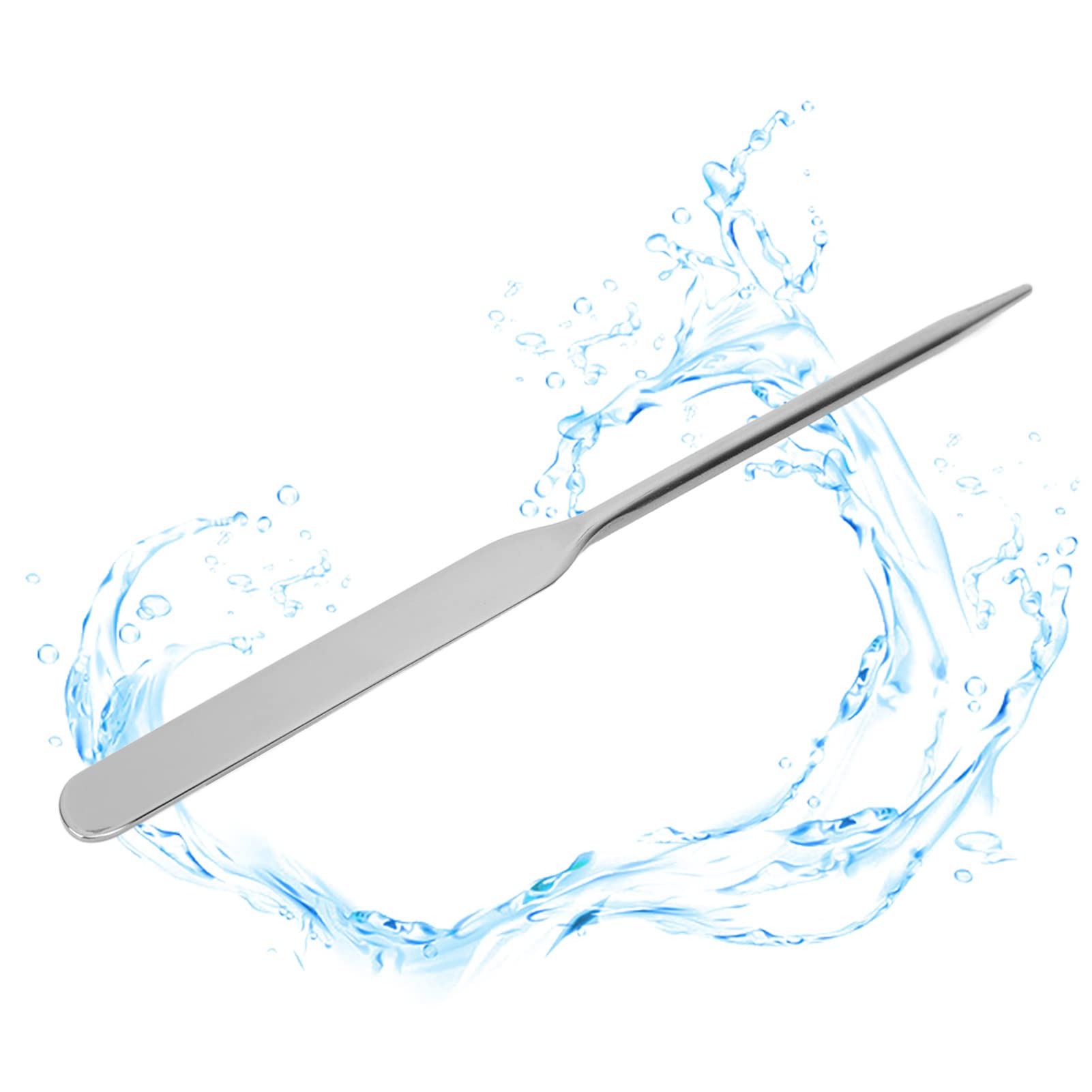 Premium Stainless Steel Makeup Spatula - Professional Liquid Foundation Mixer & Nail Art Tool for Makeup Artists | Korean Beauty Essential for Seamless Blending & Cosmetic Stirring | Perfect for Salon, Home Makeup & DIY Beauty