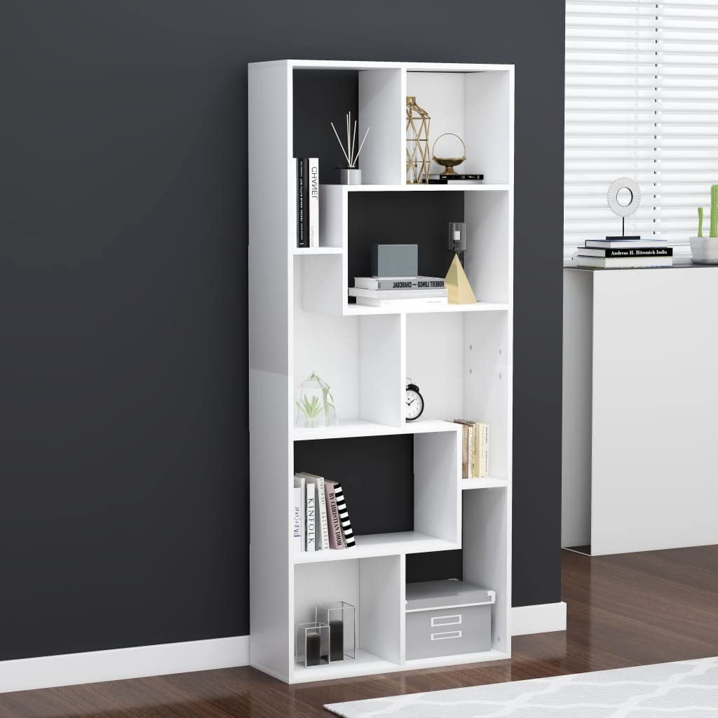 White Bookcase Standing Shelf - 26.4