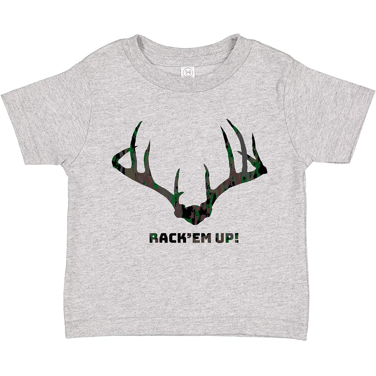 Inktastic Rack 'Em Up in Camo Toddler T-Shirt - Cute Hunting-Themed Boys' Shirt for Outdoor Adventures & Family Activities