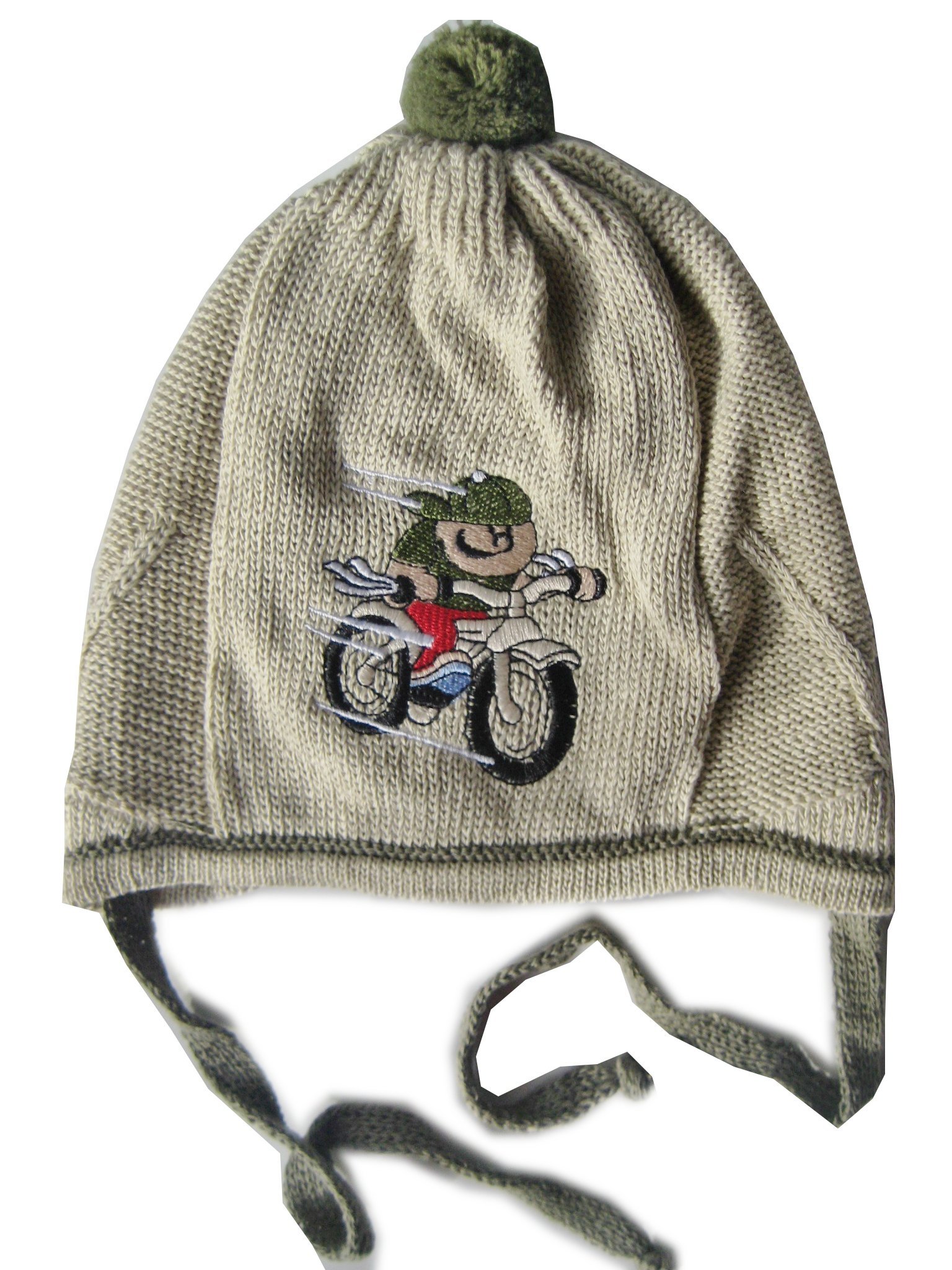 Boys Cotton Acrylic Hat - Embroidered Biker Cap for Toddlers | Spring & Fall Outdoor Wear