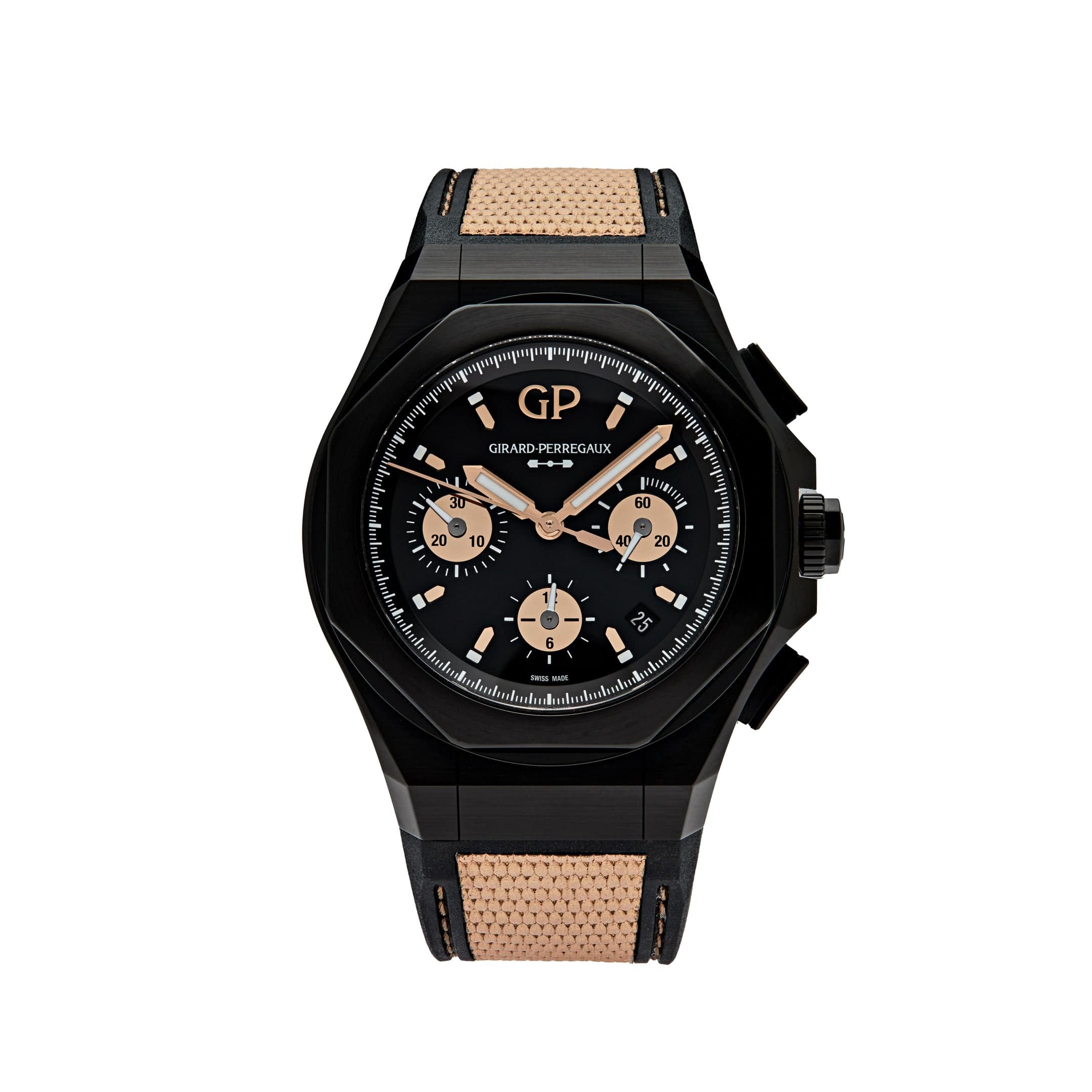 Girard Perregaux Laureato Absolute Gold Fever 81060 21 492 FH3A Titanium PVD Watch - Luxury Men's Chronograph for Business & Formal Events