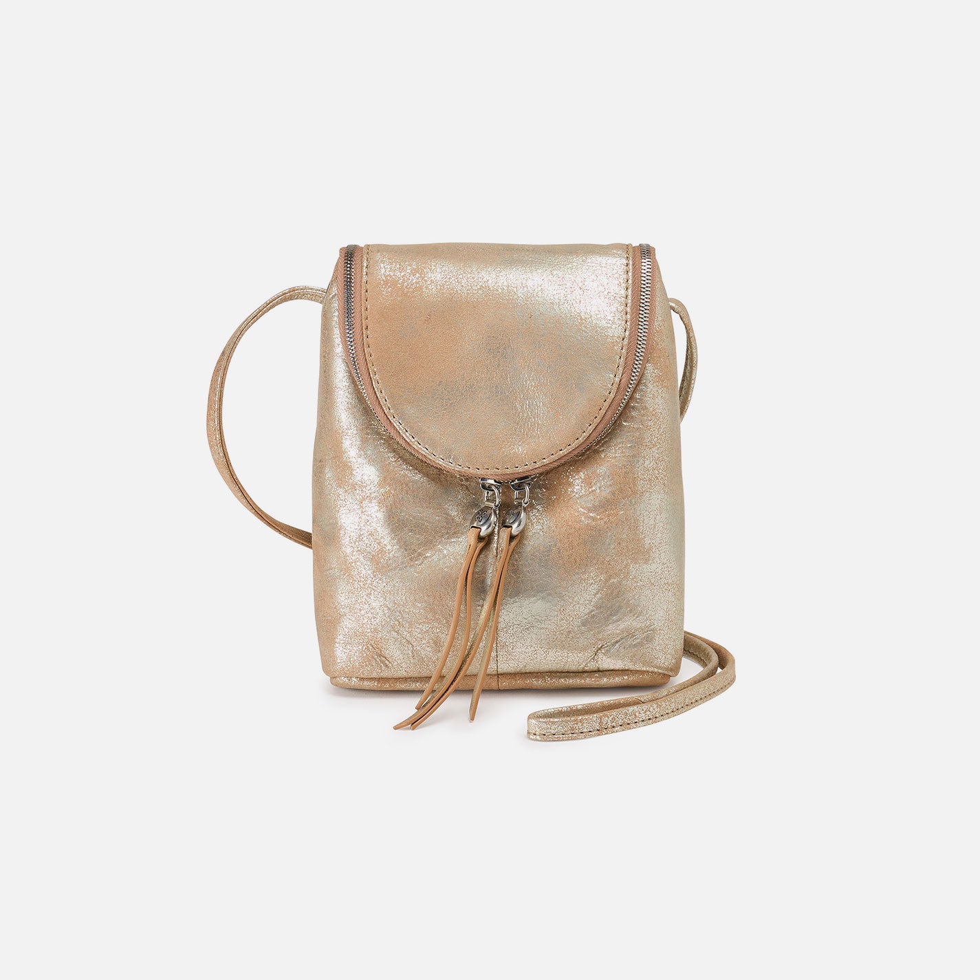 Stylish Metallic Leather Fern Crossbody Bag - Saddle Stardust Color | Perfect for Everyday Use, Parties & Travel Accessories