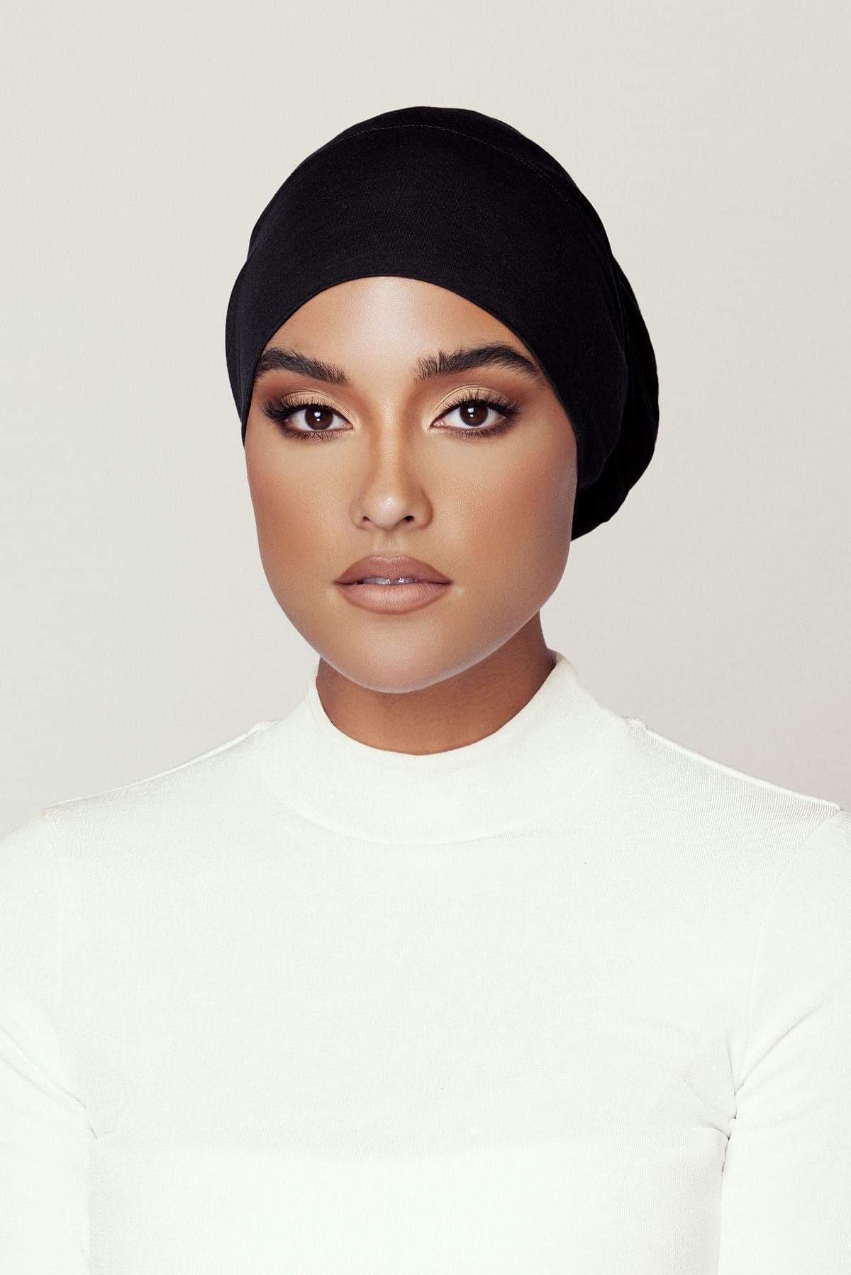 Premium Noor Hijab Undercap in Black - Breathable & Comfortable Muslim Headscarf for Daily Wear & Prayer