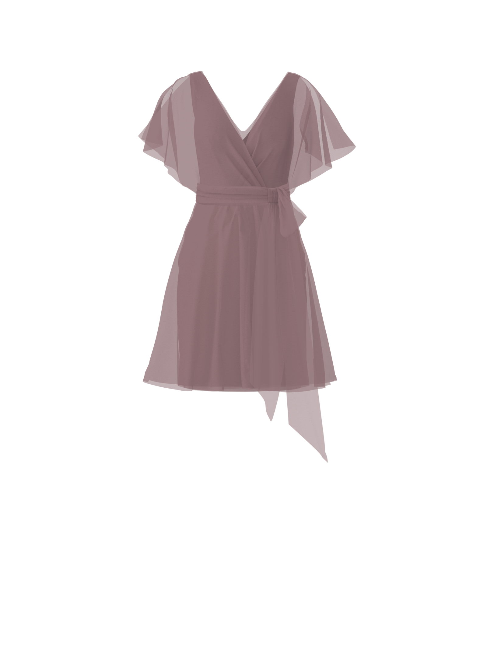 Ava Bodice & Carla Skirt Set with Sash Belt in Mauve - Perfect for Weddings, Prom, and Formal Events
