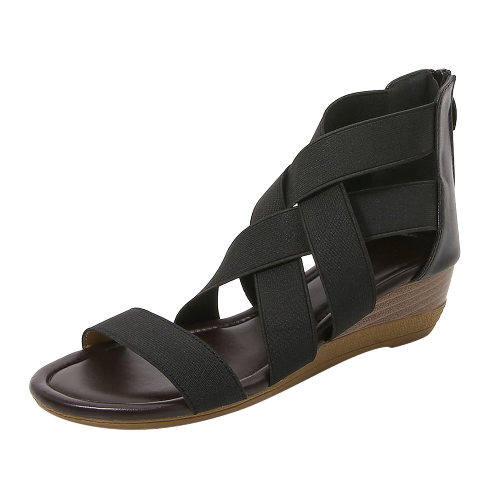 Women's Comfortable Summer Sandals - Stylish Butterfly-Knot Roman Wedge Slippers for Beach, Casual & Dressy Occasions | Open-Toe Fashion Footwear for Outdoor Walking, Vacation & Daily Wear