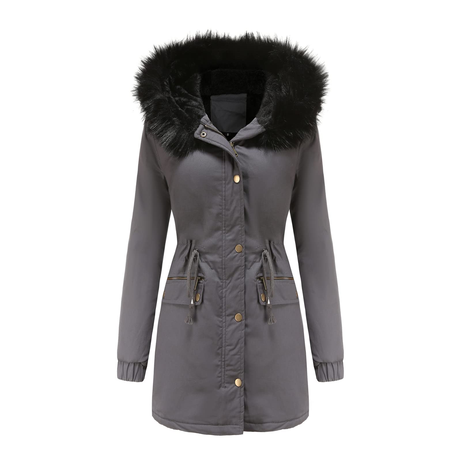 Women's Winter Jacket - Warm Thickened Long Overcoat for Ladies, Plus Size Fashion Coat for Spring & Cold Weather - Perfect for Outdoor Activities, Work & Casual Wear