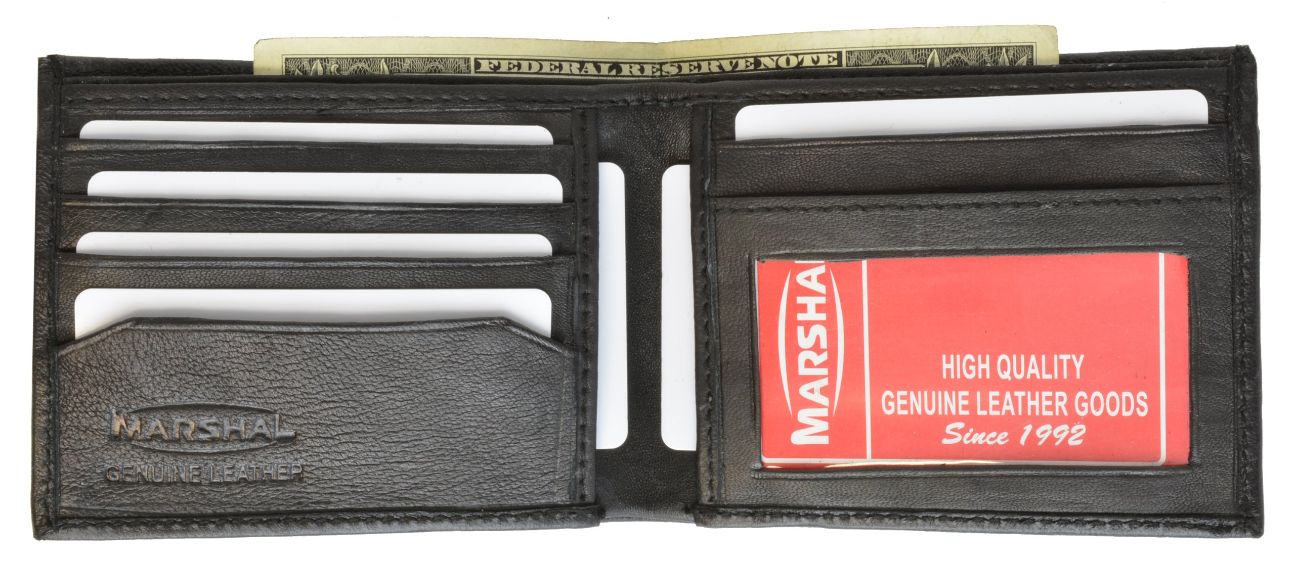 Genuine Lambskin Leather Wallet for Men - Slim RFID Blocking Bifold Wallet with ID Window & Credit Card Slots - Perfect for Everyday Use, Travel, and Business