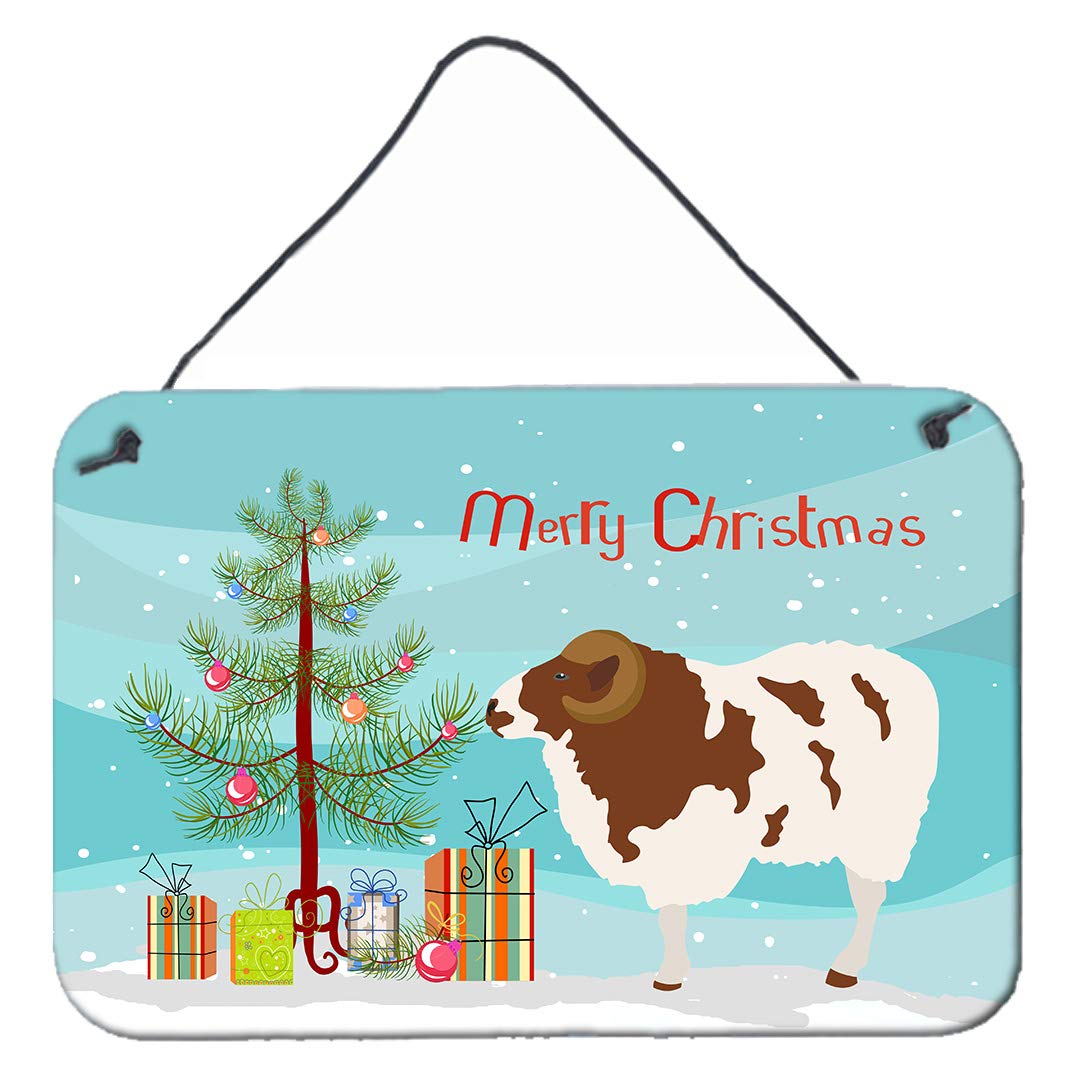 Jacob Sheep Christmas Wall Decor - Teal Aluminum Metal Sign for Kitchen, Bar, Bathroom - 8x12 Inch Holiday Home Plaque - Perfect for Farmhouse, Rustic & Christmas Decorations