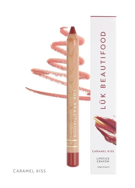 Caramel Kiss Lipstick Crayons - 100% Natural & Vegan Lip Color for Everyday Wear | Moisturizing Matte Finish for Work, Date Night & Special Occasions