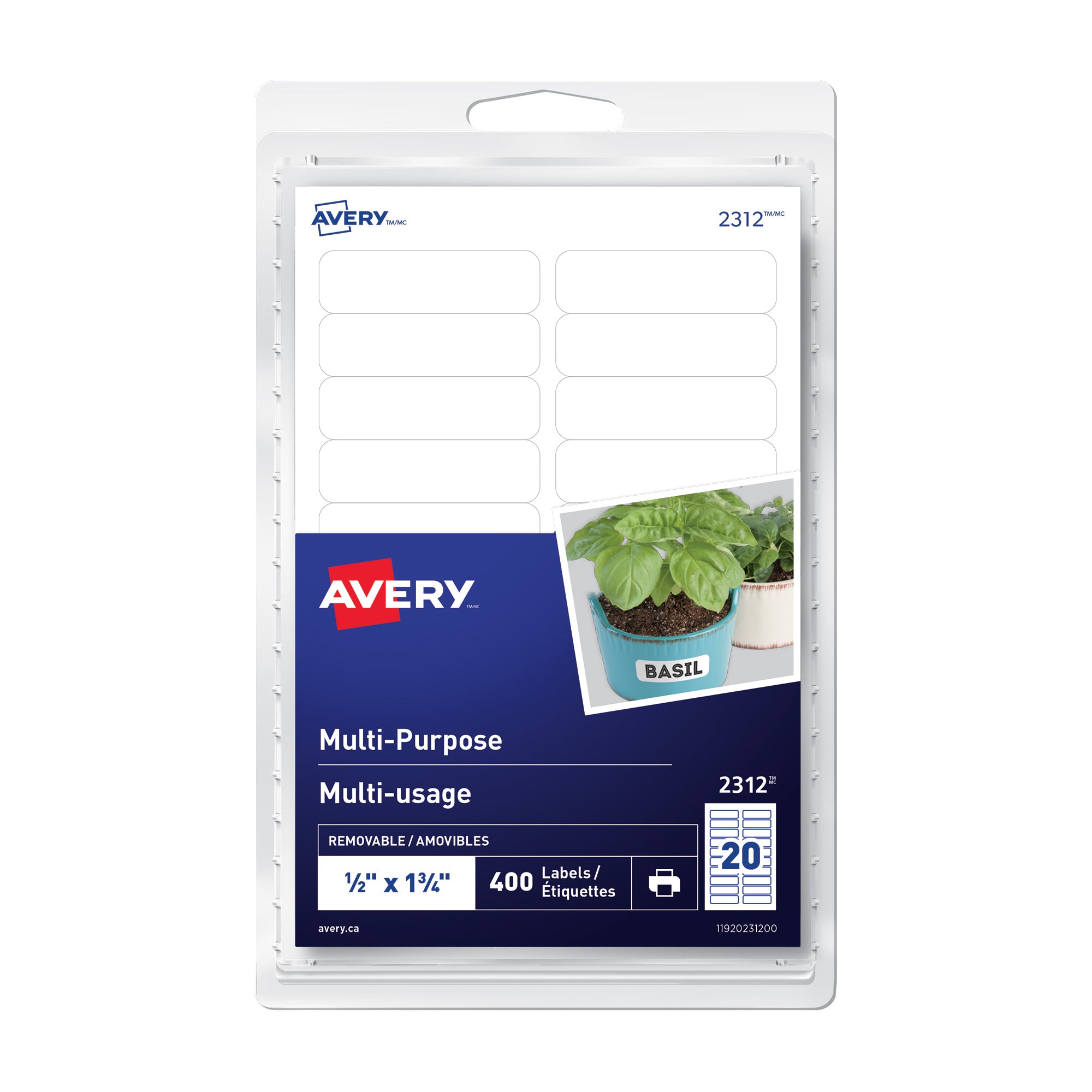 400 Pack Multi Purpose Labels - Self Adhesive Stickers for Organizing, Shipping & Crafting - Waterproof & Durable for Home, Office & Warehouse Use
