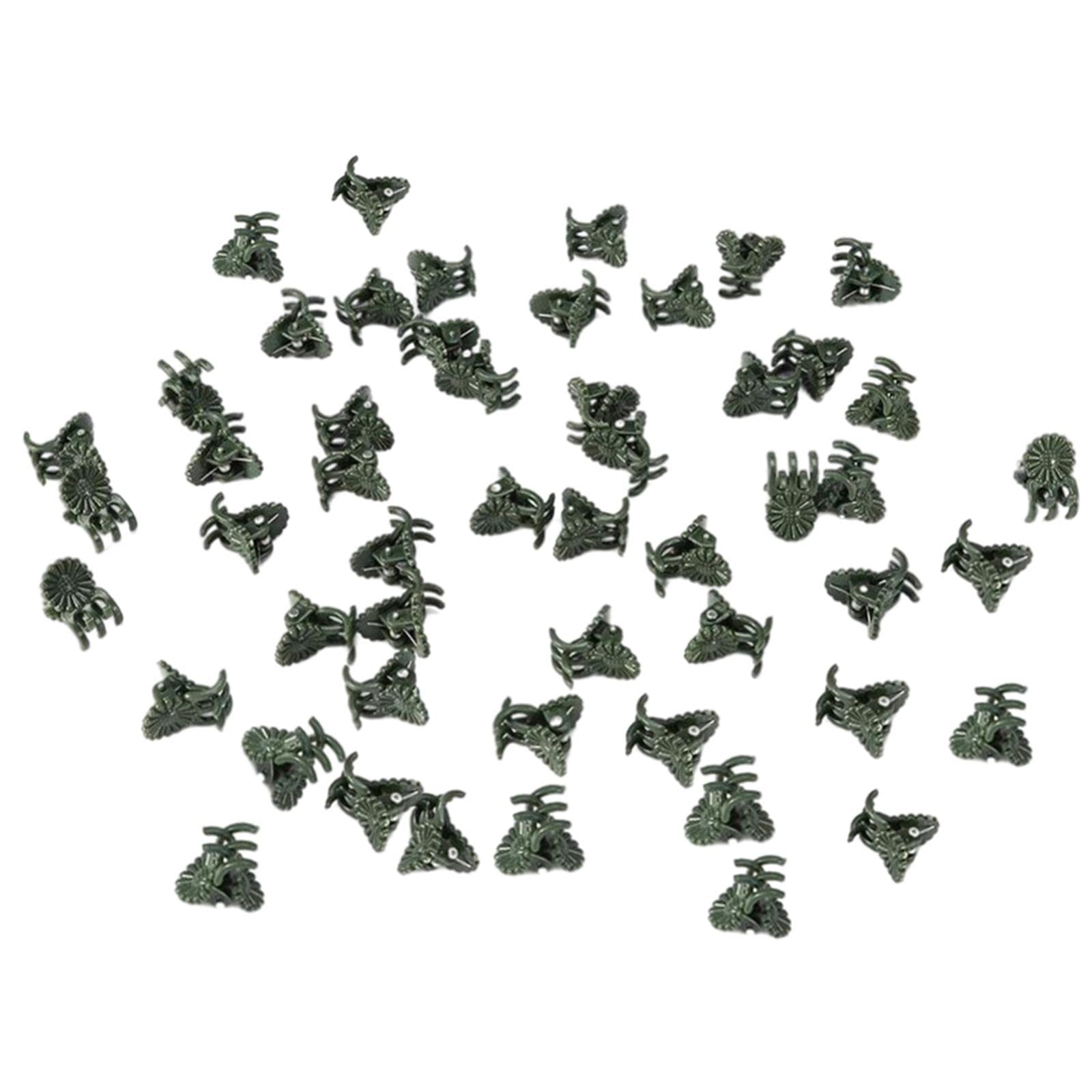 Baoblaze 50Pcs Green Orchid Clips - Garden Plant Support Clips for Orchids, Vines, Stems - Perfect for Backyard Gardening, Greenhouse & Indoor Plant Care