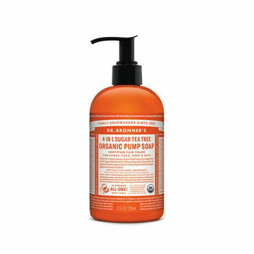 Dr. Bronner's Organic Tea Tree Pump Soap - All-Natural, Vegan & Cruelty-Free Body Wash for Sensitive Skin - Refreshing & Antibacterial - Perfect for Shower, Bath & Hand Washing