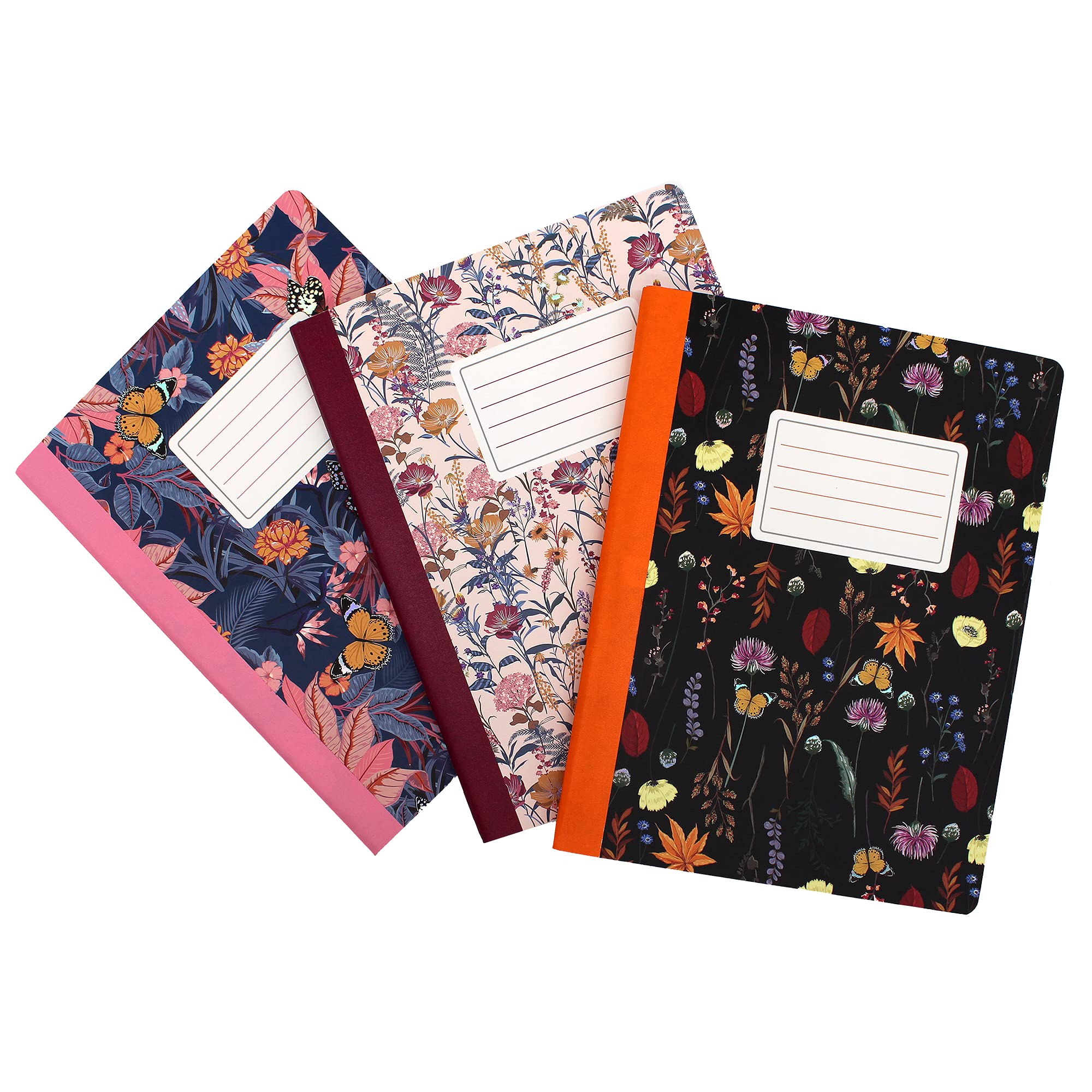 Pukka Pad 48-Pack Composition Notebooks - 140-Page College Ruled Journals with Sturdy 80GSM Cover (9.75