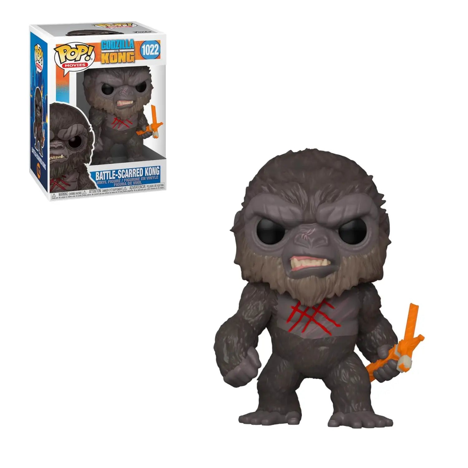 Godzilla vs. Kong Battle Scarred Kong #1022 Action Figure - Collectible Movie Toy for Fans & Display - Perfect for Home Decor, Gifts, and Anime Collections