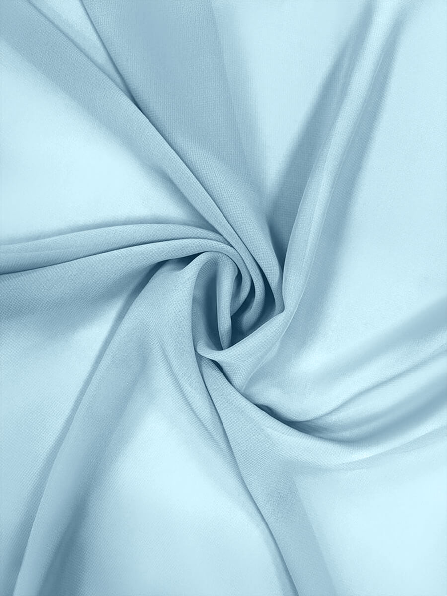 Cornflower Blue Chiffon Fabric - Premium Lightweight Sheer Material for Dresses, Scarves & DIY Crafts (Sold by 1/2 Yard) | Perfect for Bridal Gowns, Evening Wear & Home Decor Projects
