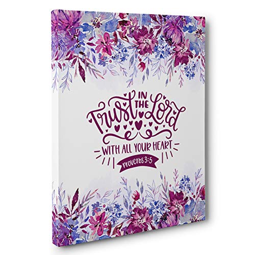 Trust Motivational Canvas Wall Art - Inspirational Home & Office Decor for Living Room, Bedroom, or Workspace