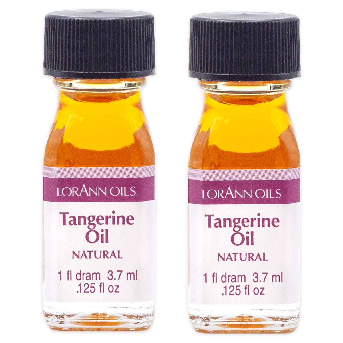 LorAnn Oils Super Strength Flavoring - Natural Tangerine Oil for Candy Making, Baking, Hard Candy & DIY Recipes - 4X Stronger Than Extracts - Pack of 2 (0.125 fl oz) - Perfect for Homemade Desserts, Beverages & Gourmet Cooking