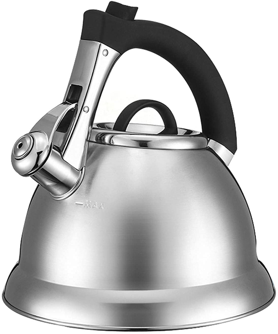 Stainless Steel 3L Whistling Tea Kettle - Induction Compatible Stovetop Kettle for Coffee, Milk & Tea Brewing - Perfect for Gas, Electric & Induction Cooktops - Ideal for Home, Office & Camping Use