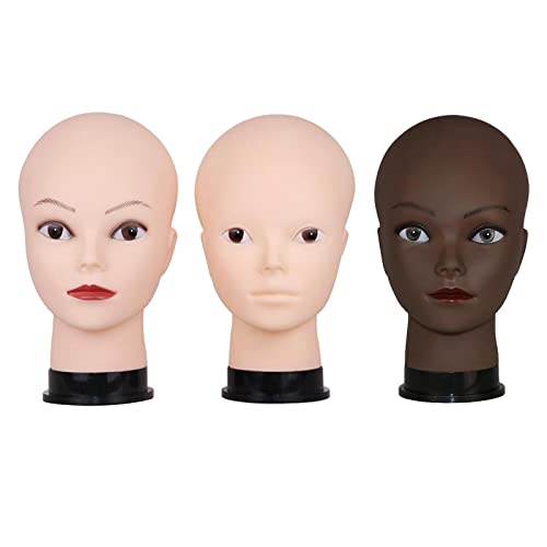 Professional Female Head Mannequin for Wig Display - White Makeup Model with Glasses - Perfect for Salon, Beauty School & Retail Store Displays