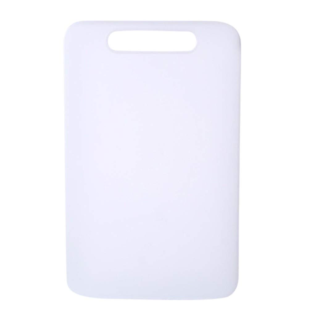 Non-Slip Plastic Cutting Board with Deep Juice Grooves - White Kitchen Chopping Board for Fruits, Vegetables & Meat - Perfect for Home Cooking, Dining & Bar Use