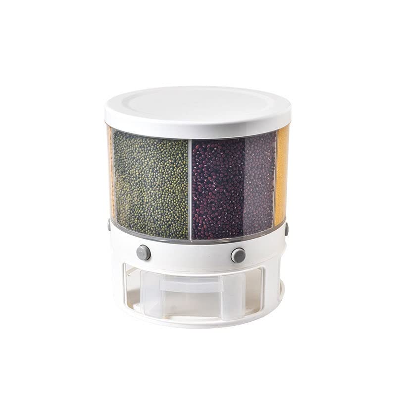 360° Rotating Large Rice and Grain Storage Container with Measuring Dispenser - Airtight Moisture-Resistant Kitchen Organizer for Black Rice, Flour, Cereal - Perfect for Pantry, Countertop, and Bulk Food Storage
