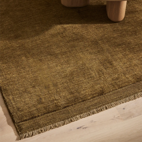 Premium NZ Wool Weave Silvio Floor Rug in Oakmoss - 300cm x 400cm Handmade Area Rug for Living Room, Bedroom & Office Decor
