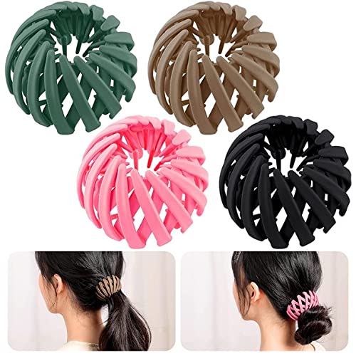 4PCS Matte Bird Nest Hair Clips - Non-Slip Hair Holders for Women & Girls - Perfect for Updos, Ponytails & Everyday Hairstyles