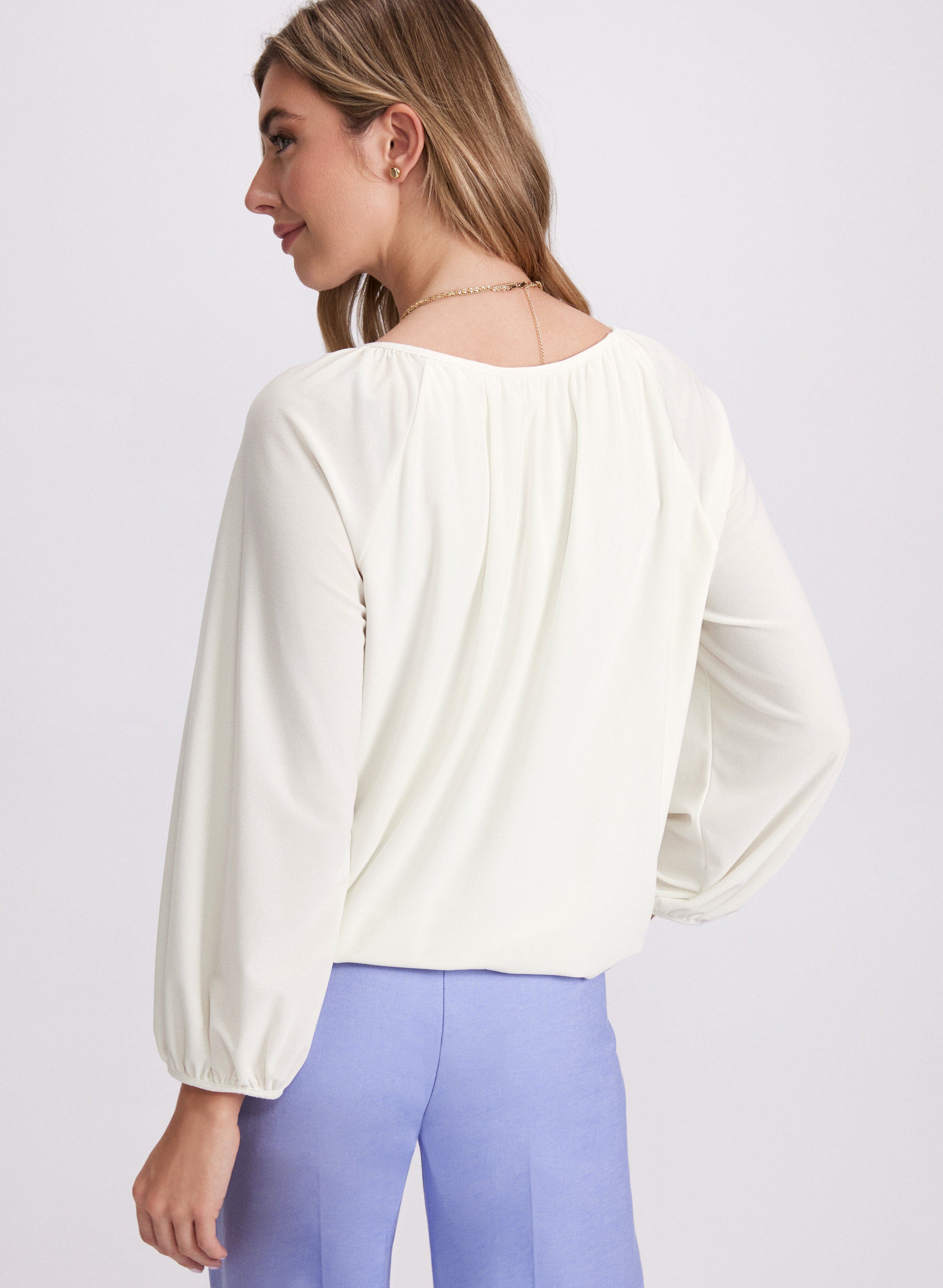 Elegant Balloon Sleeve Blouse for Women - Trendy Puff Sleeve Tops for Casual Wear & Office Outfits | Perfect for Date Nights, Parties & Everyday Fashion