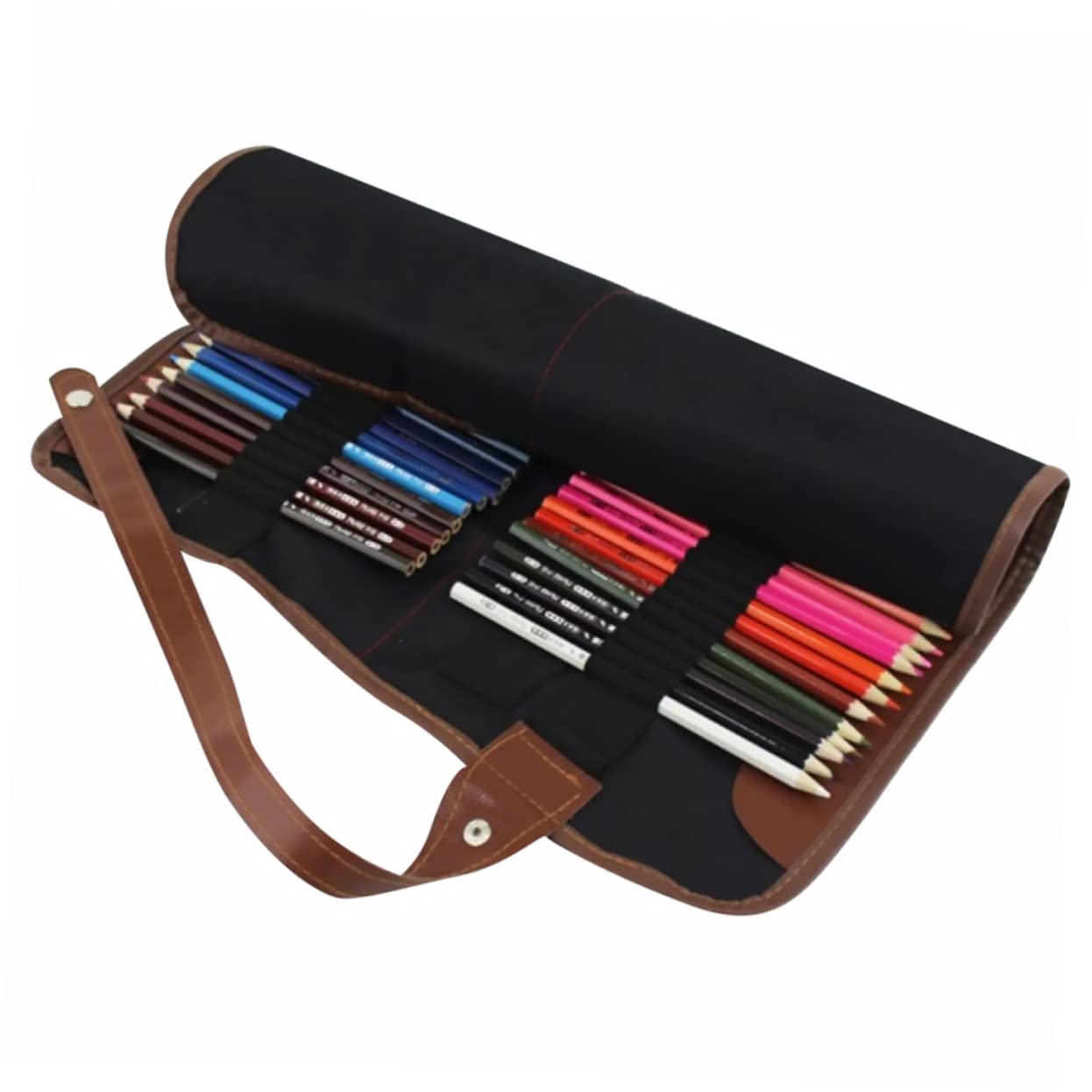 BELLIFFY 12-Colored Pencils Set with Sequin Pencil Case - Vibrant Wooden Highlighters for Art, School & Office Supplies - Perfect for Coloring Books, Note Taking & Gift Giving