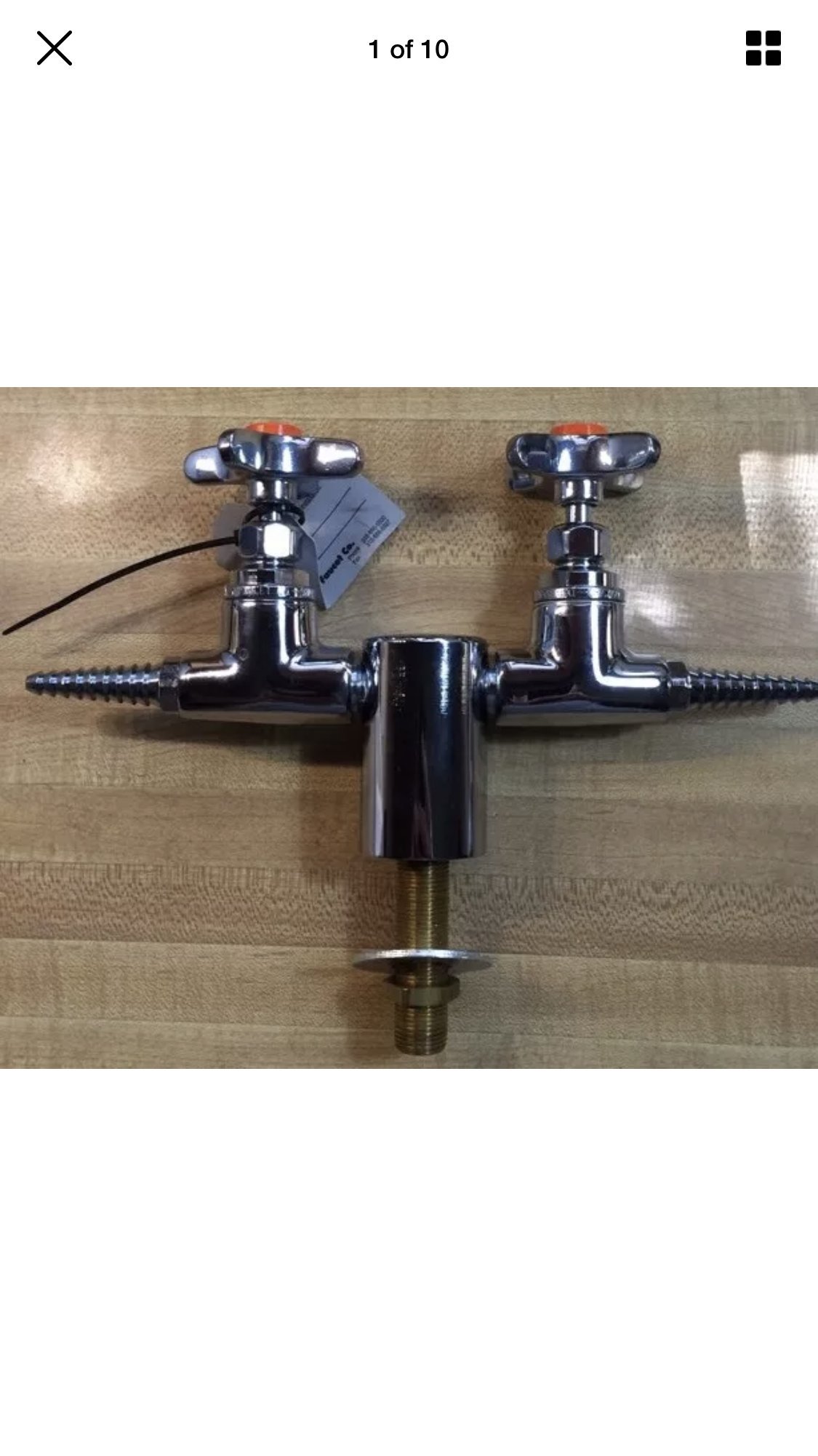 WaterSaver L4100FH-132SWSA AIR Brass Two-Place Air Stopcock, 3/8