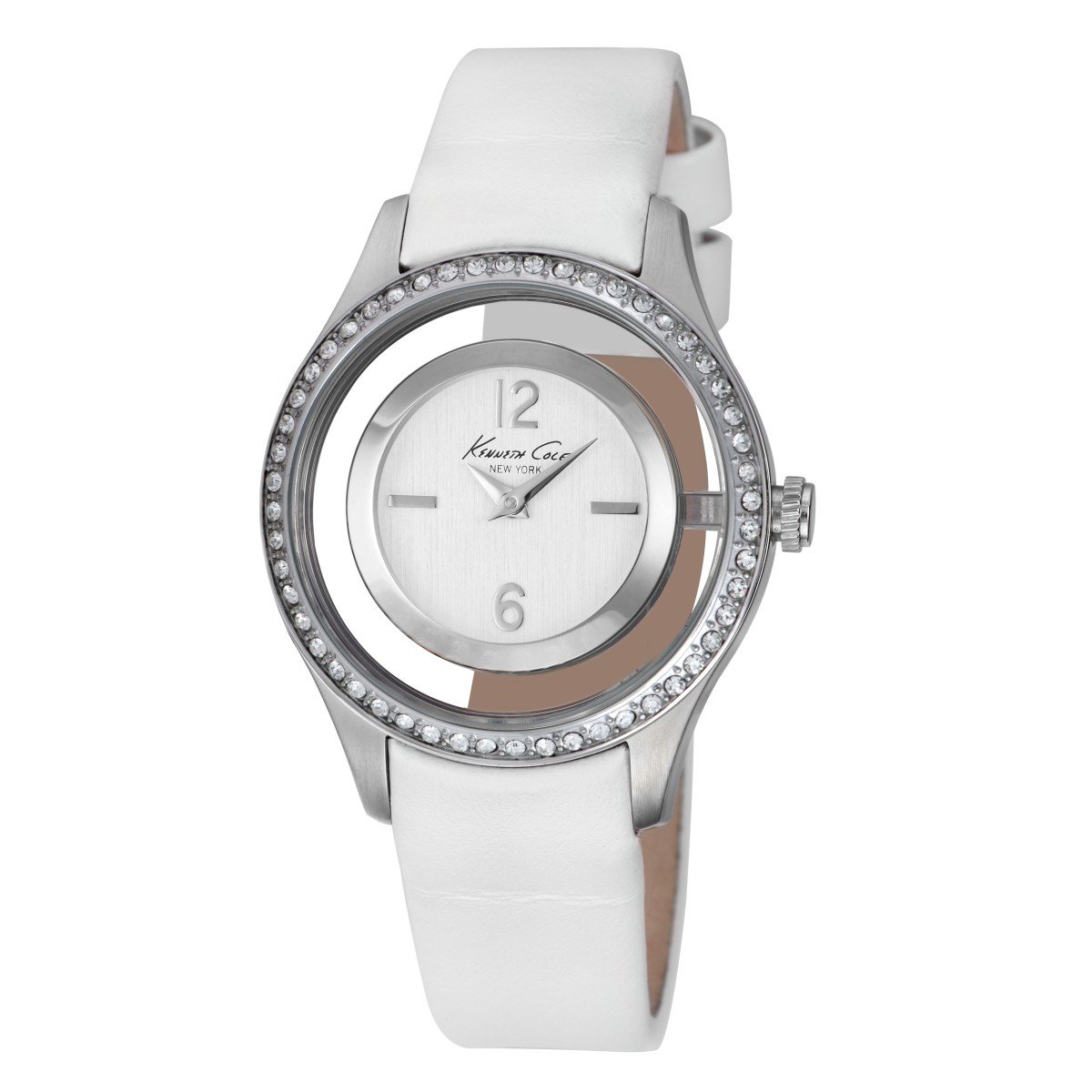 Kenneth Cole Women's Classic White Leather Strap Watch - Elegant Dress Watch for Women, Perfect for Office, Business Meetings & Formal Occasions