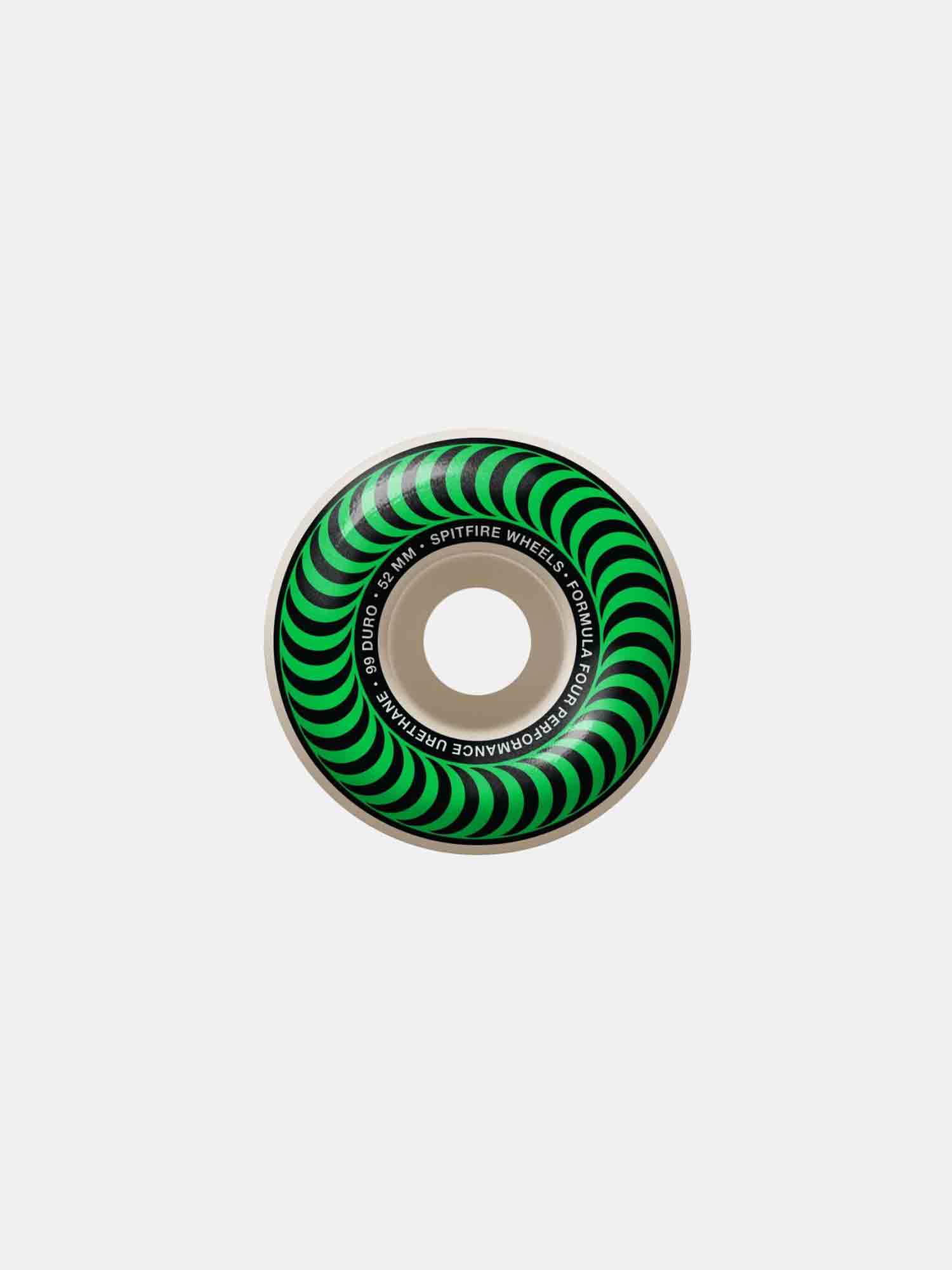 Spitfire Formula Four 99D Classic Skateboard Wheels - High Performance for Street & Park Skating - Perfect for Tricks & Smooth Rides