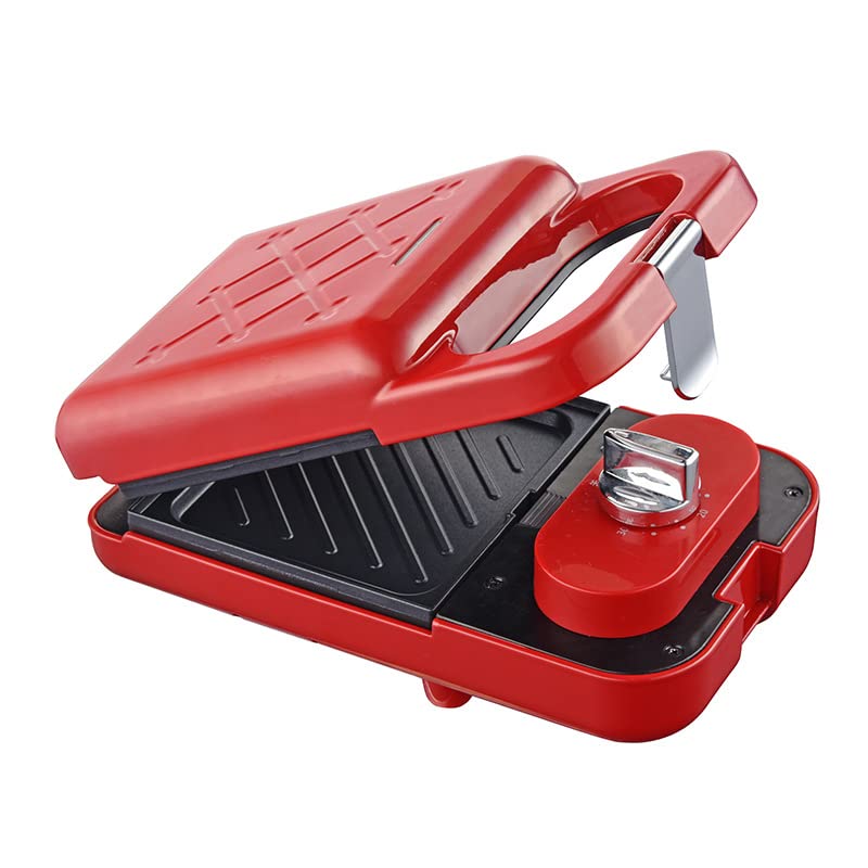 GUBAPQLA 5-in-1 Sandwich Toaster with Timer, Removable Non-Stick Plates for Waffles, Panini & Toasties - Perfect Breakfast Maker for Home & Office Use