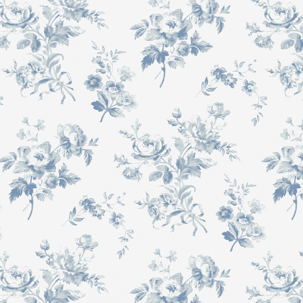 Adelaine Wallpaper Loire Blue - Premium Self-Adhesive Peel and Stick Wallpaper for Bedroom, Living Room, and Office Decor