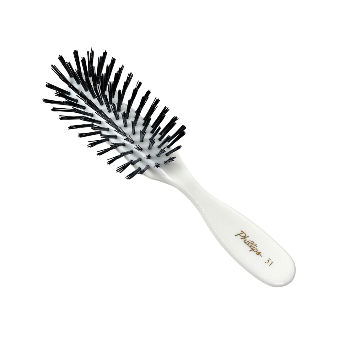 **Philips Brush 31 Nylon Bristles Hair Brush - 7 Row Styling Brush for Smooth & Tangle-Free Hair (White, 1 Piece) - Perfect for Daily Hair Care & Salon Styling**