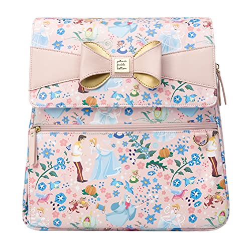 Petunia Pickle Bottom Meta Backpack - Stylish & Spacious Diaper Bag for Moms & Dads | Waterproof Baby Bag with Multiple Pockets | Perfect for Travel, Daycare & Family Outings | Disney's Cinderella Design