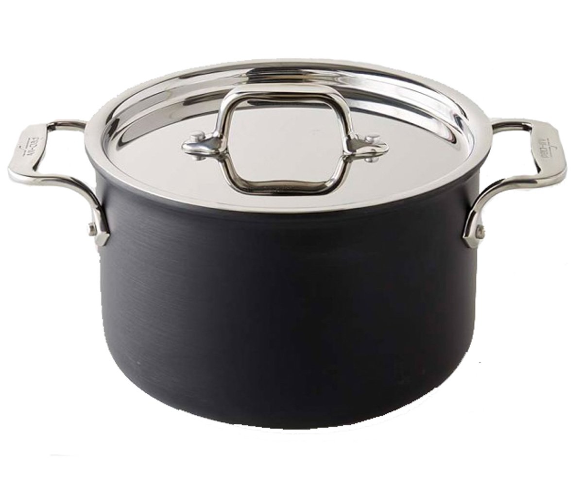 All-Clad 6 Quart Induction Compatible Dutch Oven with Lid - Nonstick Hard Anodized Cookware for Braising, Stewing & Baking - Perfect for Soups, Casseroles & Family Dinners