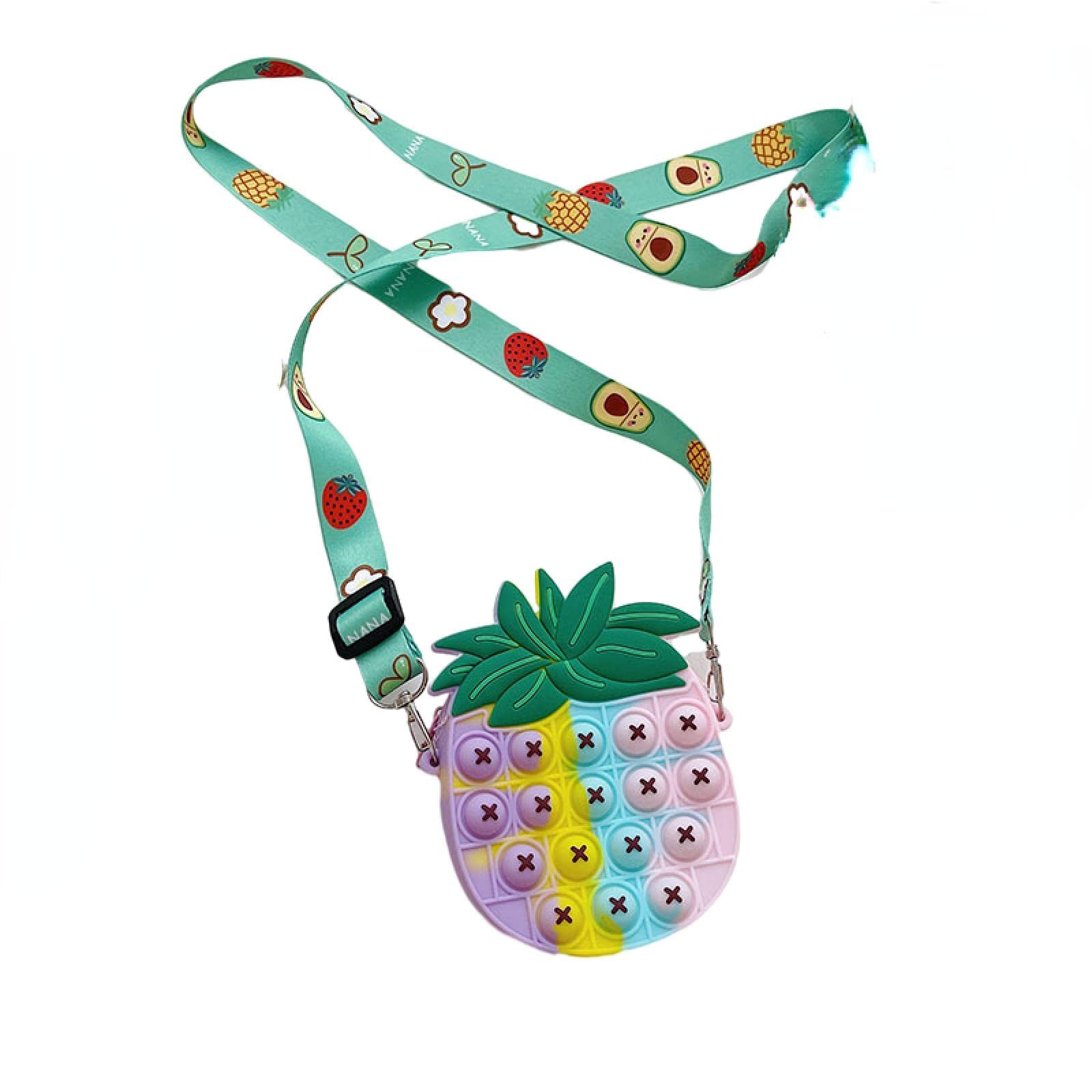 Cute Cartoon Silicone Shoulder Bag for Girls & Women - Sensory Toy Coin Purse & Anxiety Relief Backpack for School, Travel & Daily Use