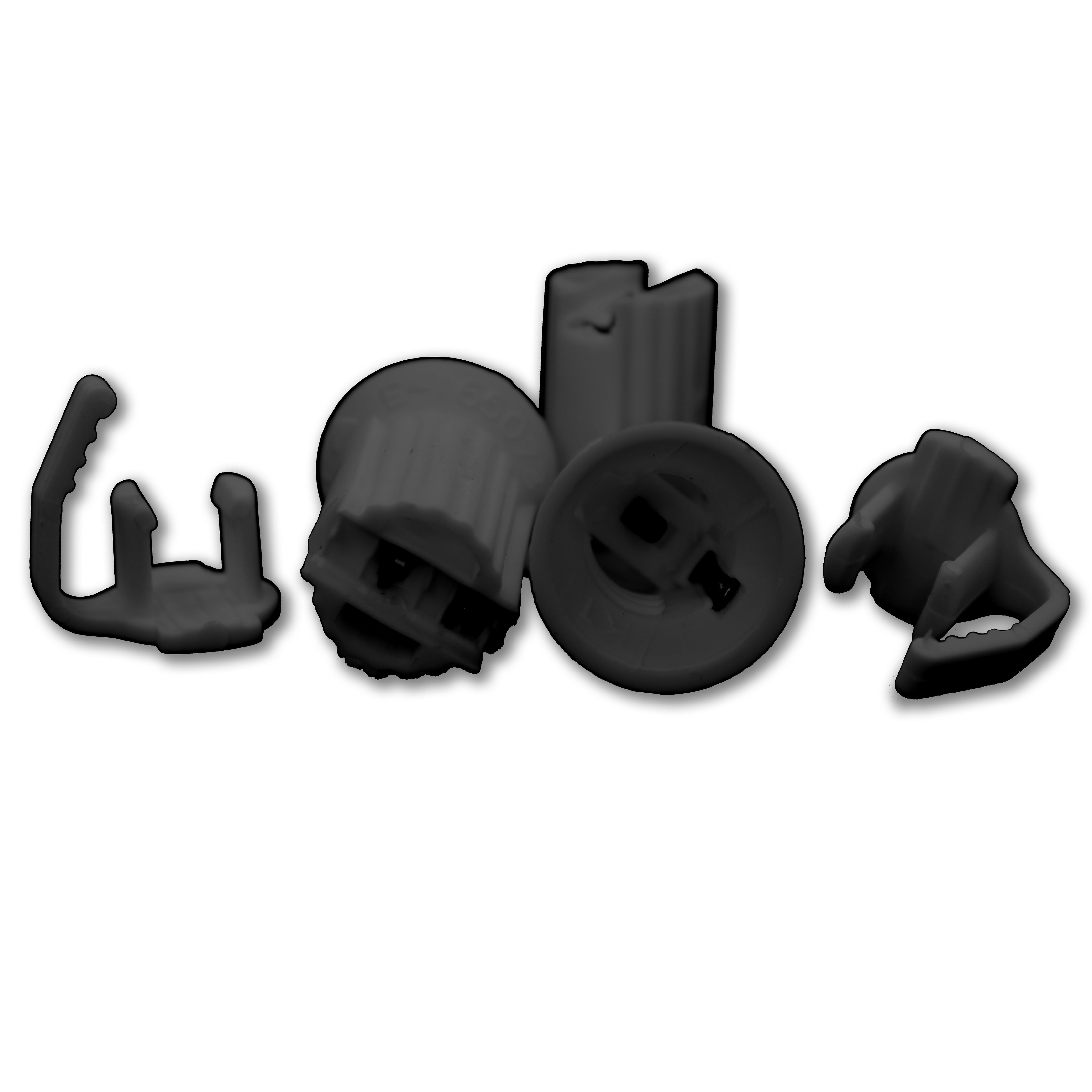 100 Pack E17 C9 Black Replacement Sockets - Durable Light Bulb Sockets for Christmas Lights, Holiday Decorations & Indoor/Outdoor Lighting