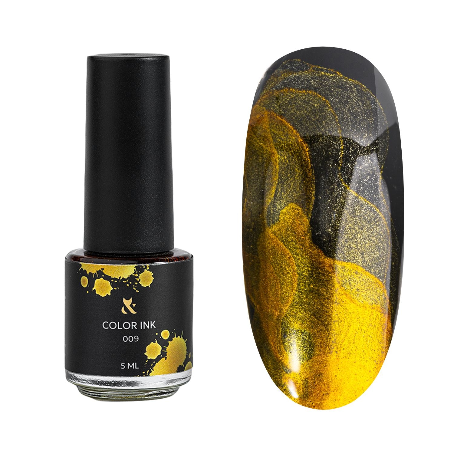 F.O.X Golden 009 Color Ink - 5ml Bottle for Calligraphy, Art Painting & DIY Crafts - Premium Quality Ink for Artists and Hobbyists