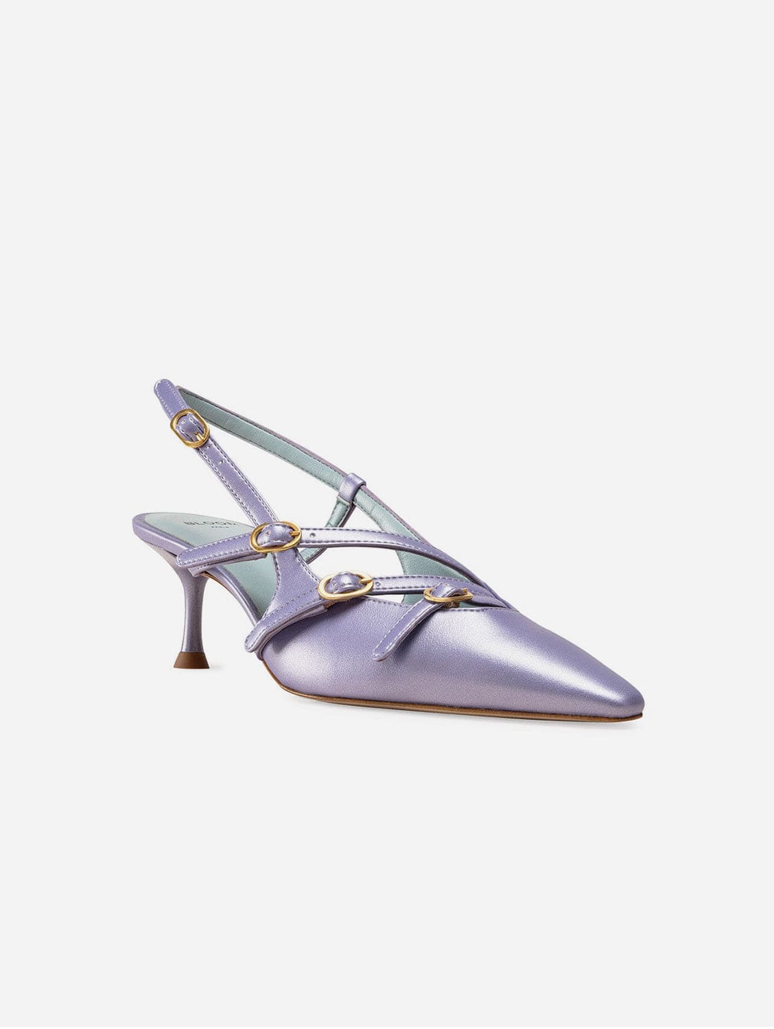 Vegan Apple Leather Slingback Heels for Women | Iridescent Violet Shoes | Comfortable & Stylish for Weddings, Parties & Evening Events