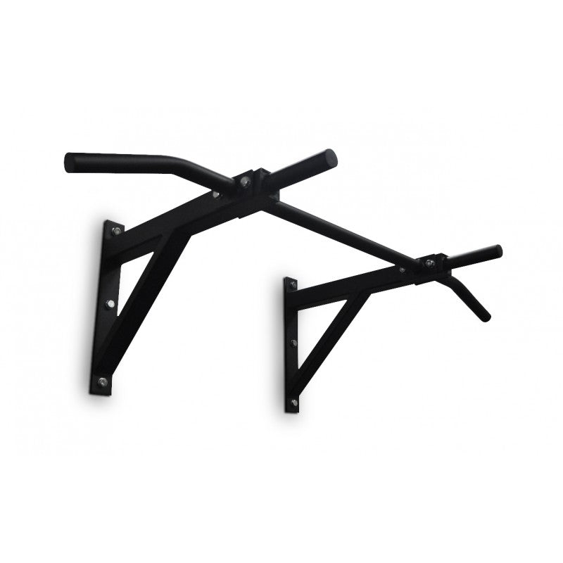 BODYWORX Wall Mounted Chin Up Bar and Dip Station - Heavy Duty Pull Up Bar for Home Gym, Garage & Outdoor Workouts - Perfect for Strength Training & Calisthenics
