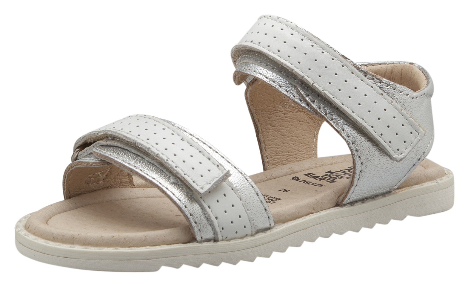 Old Soles 7016 Girls' Strapping S Sandal - Silver/Snow | Comfortable Kids' Sandals for Summer Play, Beach & Outdoor Activities